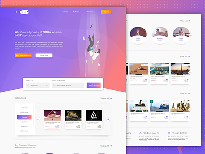Nirvana nirvana travel ui user interface web design