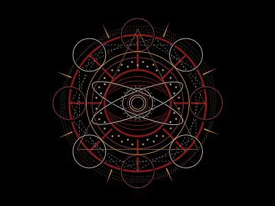 O, I See balance circle eye letter lines o sacred geometry typography