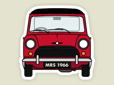 Morris Cooper S britain car england illustration united kingdom vector