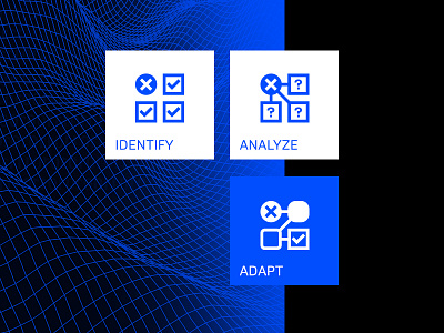 Icons — Identify, Analyze, Adapt. adobe illustrator color grid icons tech