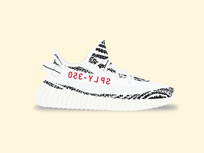 Yeezy Boost 350 V2 - Zebras 350 adidas boost illustration kanye shoe v2 vector yeezy zebra