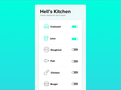 Daily UI 007 - Settings daily ui food restaurant settings