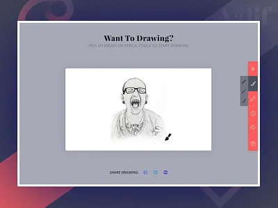 Artist Web | Drawing Section artist bd brush concept cool design drawing experience interface learn onepage
