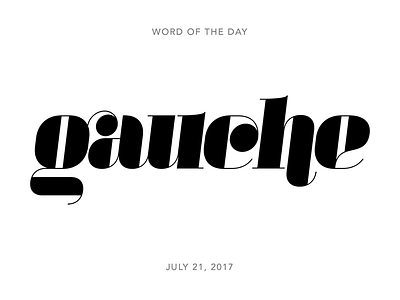 Gauche lettering logo type typography