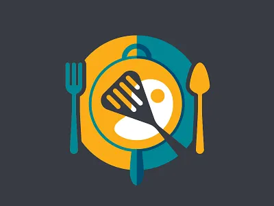 Breakfast Icon blackpot breakfast cooking icon outdoor series skillet sunnyside symmetry