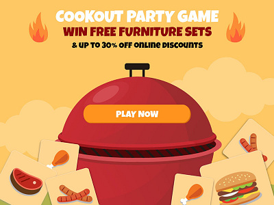 Cookout Party Game e commerce game interactive campaign