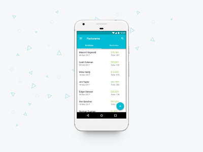 Facturama Android Concept android app blue clean clear cyan invoice material