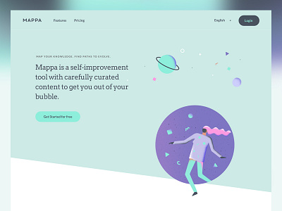 Landing page Mappa bubble illustration landing