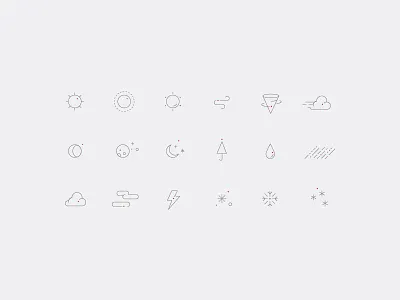 Weather icons iconography icons illustration line illustration ui weather icons