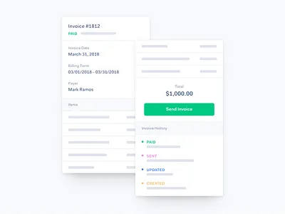 Mobile Invoice care home invoice item payment