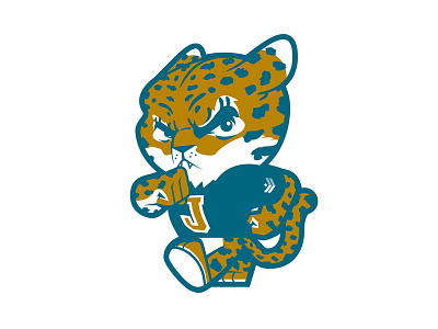 Prowlin' Jag Cub animal cartoon character college collegiate comic cute design illustration jaguar mascot