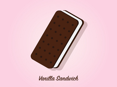 Because It's Summer... chocolate dessert ice cream illustration pop art sandwich summer tasty vanilla yum