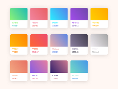 Gradient Is The New Black color colourful grandient hex color palette pantone style