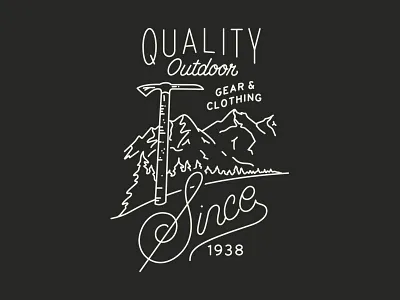 REI CO-OP 1940's illustration lettering outdoors pnw retro script