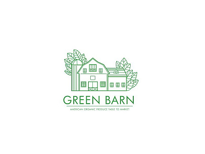 Green Barn Logo barn drawing green barn green barn logo line drawing logo monoline