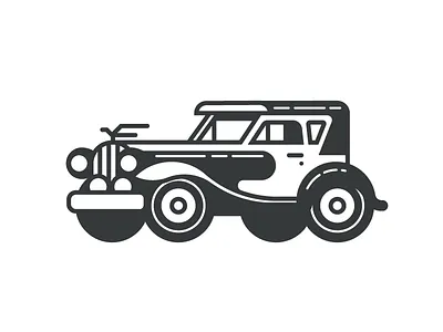 Panther Lima (160/365) automobile black and white car classic curvy hood ornament line art panther lima retro sports car vehicle vintage