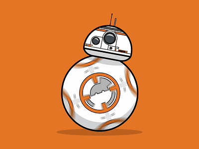 B... B... Back at it with BB8 bb8 droid episode7 illustrator orange star starwars vector wars