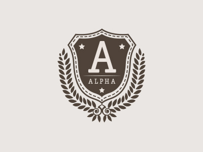 Retro Emblem Style - Alpha branding brown emblem logo retro vector