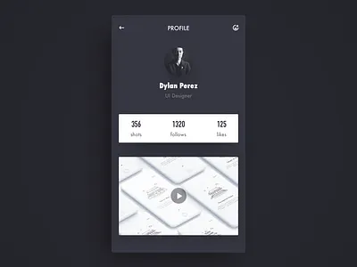 Daily UI #13 daily dark profile shop sketch ui