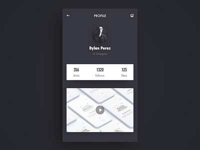 Daily UI #13 daily dark profile shop sketch ui