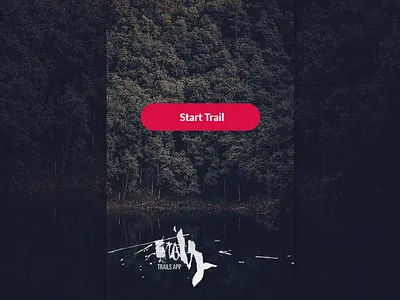 Trails App Splash app mess trails ui ux
