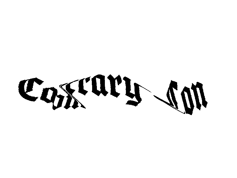 Contrary Con Animation Experiment black letter effect liquid webgl