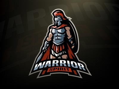 The Roman Warrior. gladiator graphic illustration logo mascot soldier spartan sportlogo vector warrior