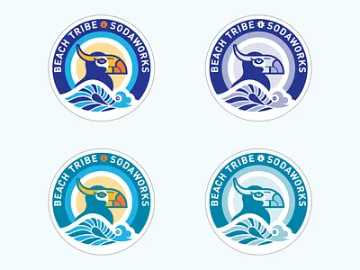 Beach Tribe Sodaworks - logo / bottle cap 2 alaska beach tribe sodaworks bottle cap identity jipping ginger beer label logo natural non alcoholic screamin yeti tufted puffin wave