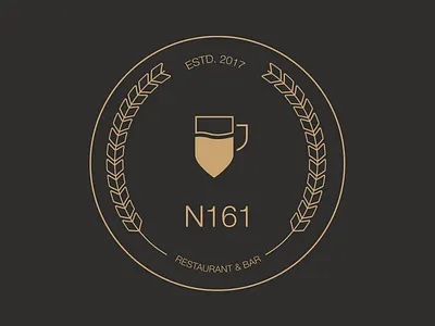 N161_Bar_Logo badge bar beer gold illustration logo n161