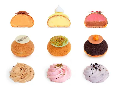 Choux Food Photography Sample brand choux cream puff dessert food meringue pastry photography
