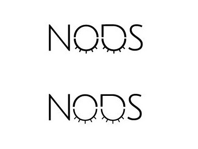 Nods nodding off sleepy tired wordmark