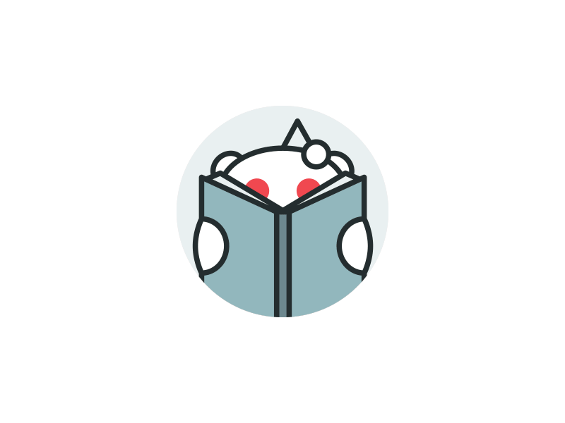 Reddit r/books Snoo flat gif illustration reddit snoo