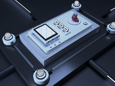 Daily UI #13(3D) 3d c4d daily dark profile sketch ui