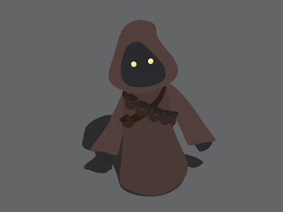Jawa - Flat 3D 3d animation c4d character design flat gif jawa jawas loop motion star wars