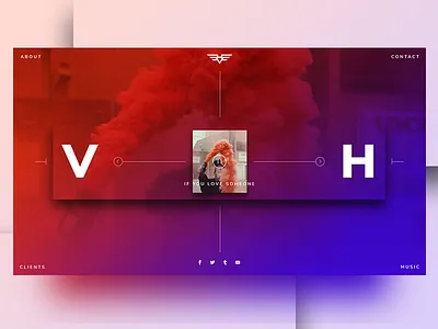 VH Website Design Experiment #2 design experiment gradient music player sample sound ui vh website