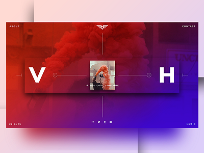 VH Website Design Experiment #2 design experiment gradient music player sample sound ui vh website