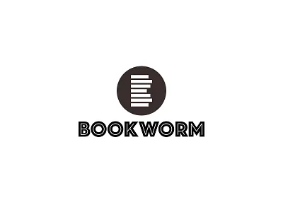 Bookworm Online bookstore affinity designer logo thirtylogos