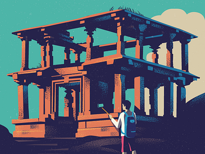 Paradox hampi hemakuta historic india retro ruins selfie sunrise vintage