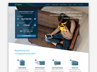 Tunaiku Landing Page V1 design download fintech flat homepage landing page minimalistic navigation ui ux web website