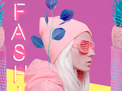 Fashion Collage collage fashion girl model pink style