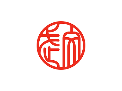 Seal Design badge brand character chinese graphic red seal