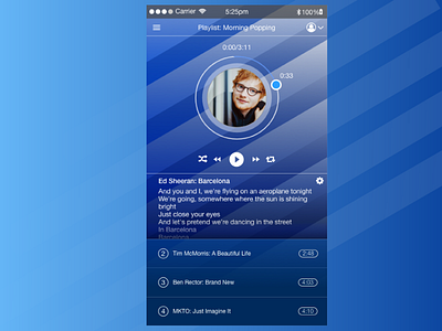 Daily Design Challenge #7 [Music App] app design mobile music sketch ui