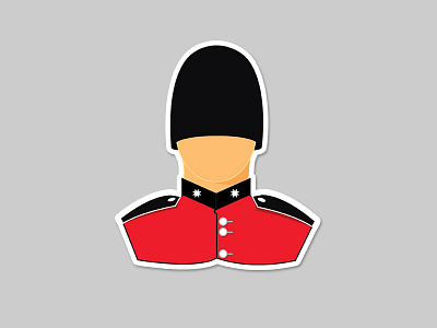 Queen's Guard bukingham palace contest design die cut die cut playoff queens guard sticker uk