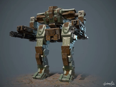 Robot WIP 3dsmax gameasset gaming lowploy marmoset mecha pbr substancepainter weapons zbrush