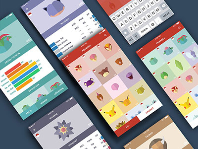 Pokédex App app interface minimalistic pokedex pokemon uiux