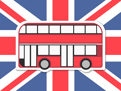 Double Decker Bus bus decker double england playoff rebound sticker mule