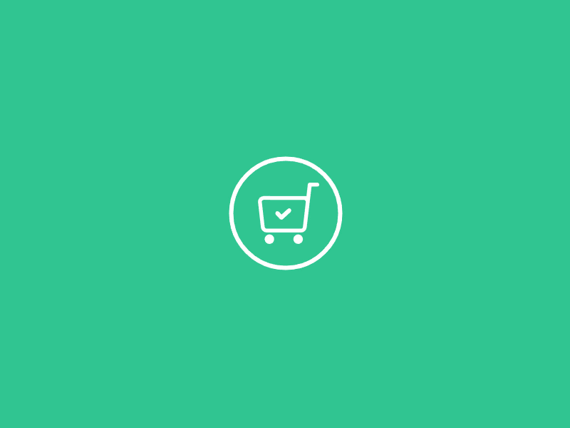 Shopping Cart Icon basket bodymovin buy icon interactive javascript micro interaction shopping svg tick trolley vector