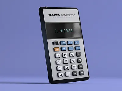 Casio Pocket Calculator 3d c4d calculator cinema 4d dailyui