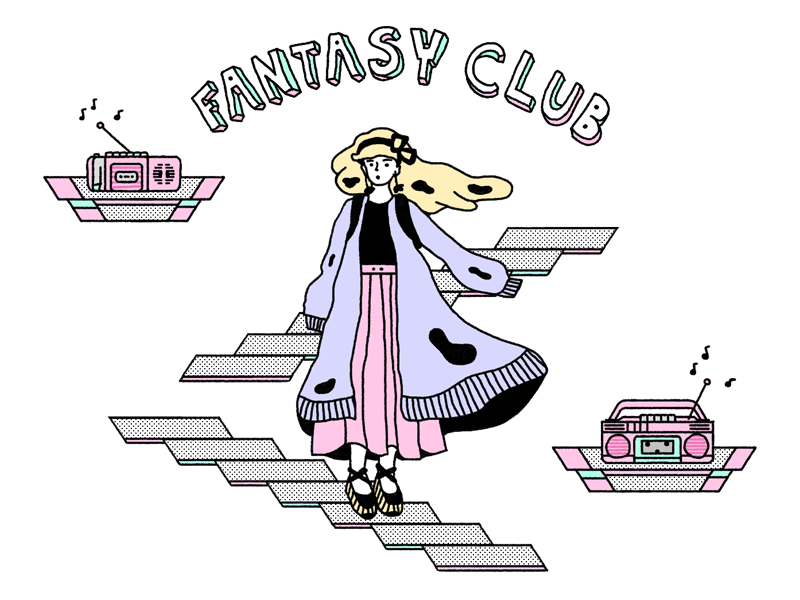 tofubeats, FANTASY CLUB design illustration japan line line art motion motion graphics music