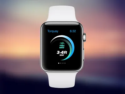 Surf Report App Concept ui ux watch